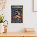 Butterfly Girl Sheet Metal Drawing Metal Painting Tin Wall Poster for Bedroom