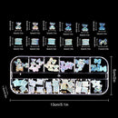 Bear Shape Nail Art Rhinestones Kit White Flower Nail Art Charms Multi Shaped