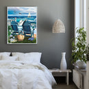11CT Printed Full Cross Stitch Handcraft Sea Chair Artwork Wall Decoration