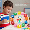 Digital Clock Wooden Beaded Jigsaw Building Block Matching Gadgets for Kids Gift