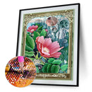 Blooming Peony Flower in Metal Frame Diamond Painting Full Drill 30x40cm (A22