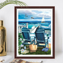 40X50cm Frameless Oil Paint By Numbers Beach Lounge Chair Paint Canvas Pict