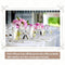 5pcs Clear Arch Table Numbers Blank Acrylic Sign with Stand Guest Name Tag~
