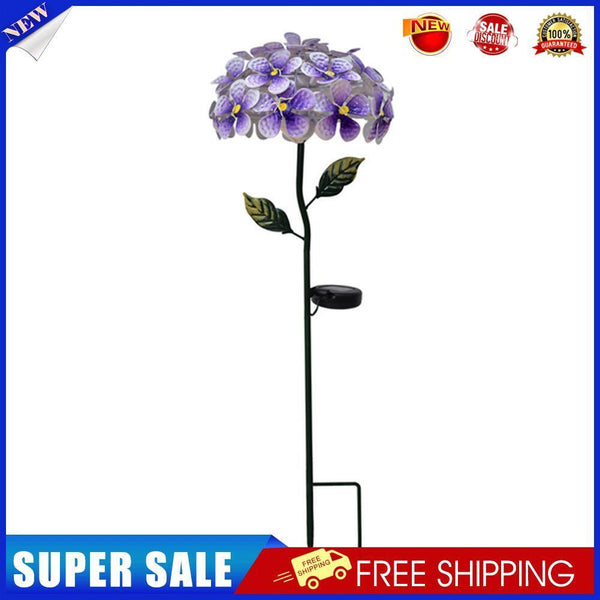 LED Solar Hydrangea Light Flower Lawn Stake Lamp Outdoor Garden Decor (B)