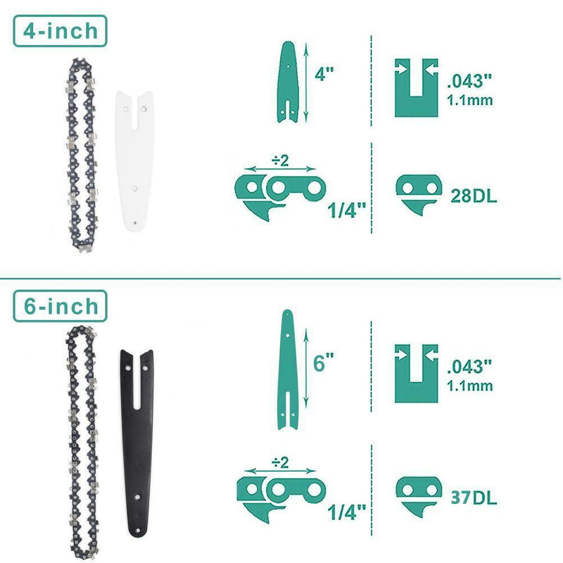 4/6 Inch Chainsaw Chain Chain Guide Plate Chainsaw Chains and Chains Guide Plate