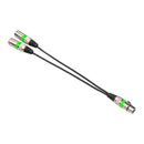 3Pin XLR Female to Dual 2 Male Y Splitter 30cm Adapter Cable Wire (Green) Newly