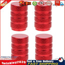 4pcs Aluminum Alloy Car Tire Wheel Tyre Caps Valve Stem Dust Covers (Red) Newly