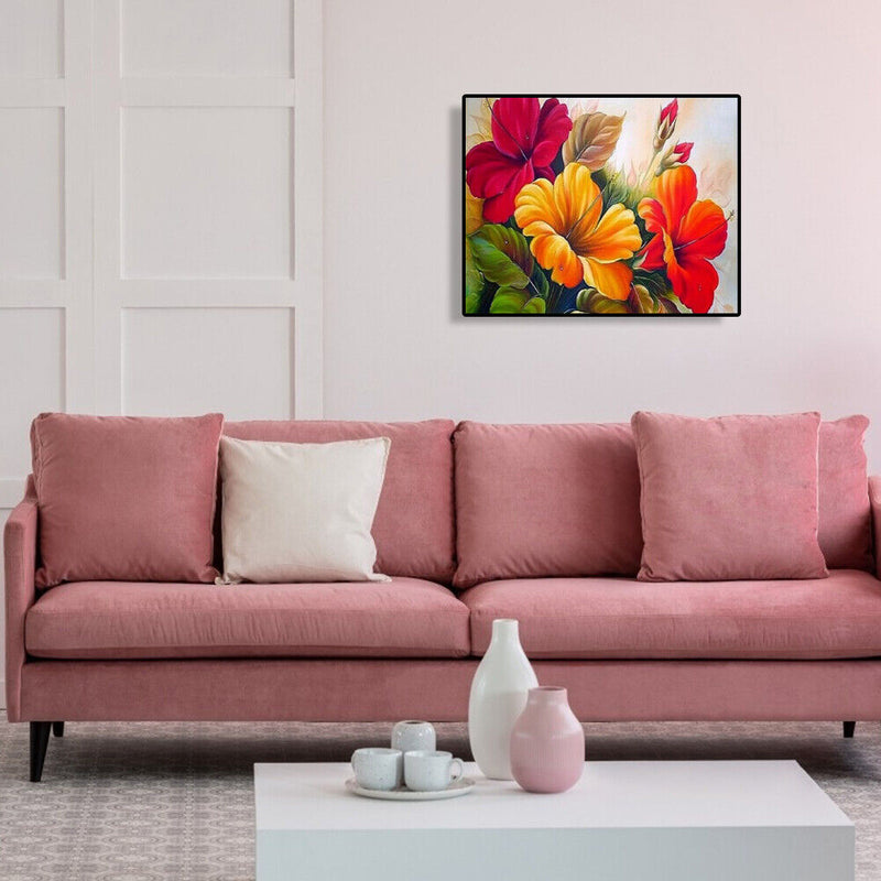 Oil Painting By Numbers Kits Flower DIY Color Art Drawing Frameless (FL03)