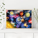 Nine Planets DIY Painting By Numbers Kit Oil Art on Canvas Wall Picture