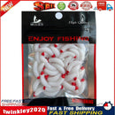 50pcs 2.4cm 0.5g Maggot Bionic Fishing Lures Artificial Soft Bait (White) Newly