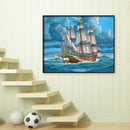Full Round Diamond Painting Ship 5D DIY Pictures Rhinestone Drawing Wall Decor