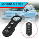 Replacement Rubber Button Pad for Fiat 500 Panda Abarth Punto 3 Buttons Key Fob