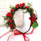 Artificial Red Holly Berry Christmas Decor Wire Bundle Garland Wreath Adjustabl`