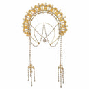 Girls Halo Crown Tassels Headband Hair Band  Virgin Mary Headpiece Golden