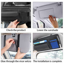 Sunshade Organizer Sunglasses Case Sun Visor Storage Bag Document Ticket Holder