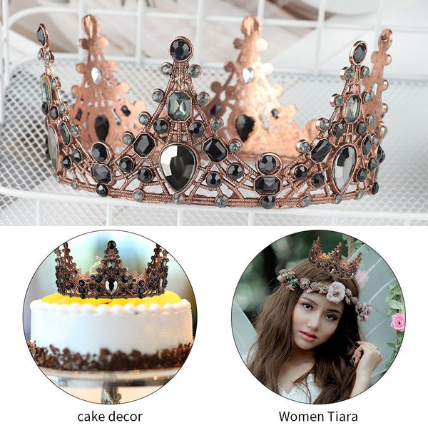 Women Tiara Bridal Hair Accessories Baroque Queen Crown Wedding Crown
