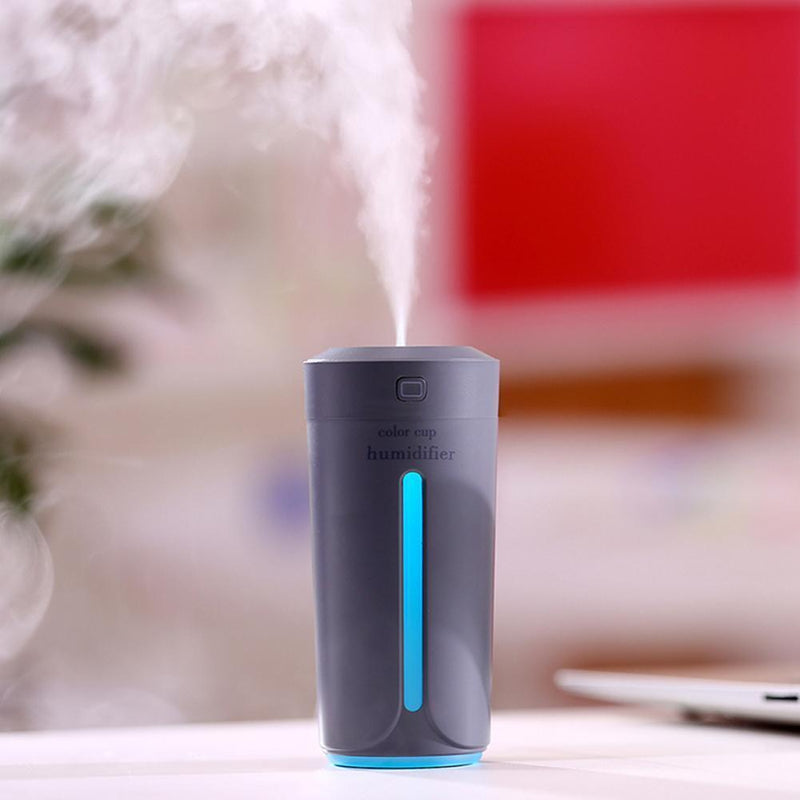 Ultrasonic Light Cup Aroma Humidifier Air Diffuser Purifier Atomizer(Gray)