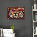Motorcycle Lady Iron Painting Metal Sign Plaque Wall Posters Home Decor