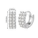 Zircon Ear Buckle Ear Piercing Double Rows Zircon Ear Stud Diamond Earrings