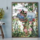 Partial Embroidery DIY Morning Glory 14CT Print Kit Cross Stitch Home Decoration