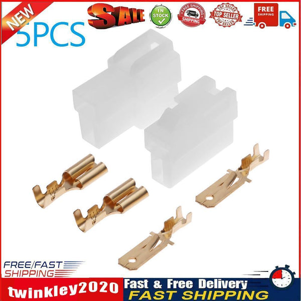 5pcs T-Type 2 Pin DC Power Connector Plug for VHF/UHF Yaesu Radio Cable Newly
