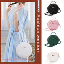 3pcs Women Alligator PU Circle Zip Crossbody Shoulder Bag Handbag(Black)