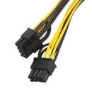 20cm 6 Pin to Dual 8 Pin PCI Power Splitter Cable VGA PCI Express Adapter