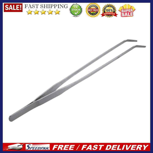 Universal 27CM Aquarium Plant Shrimp Reef Tank Straight Tweezer  Crooked