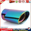 Burnt Multicolor Straight Stainless Steel Car Exhaust Tip Muffler Silencer Newly