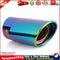 Burnt Multicolor Straight Stainless Steel Car Exhaust Tip Muffler Silencer Newly