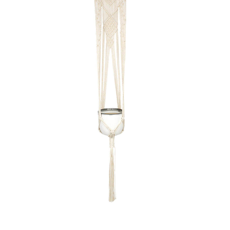 87-175cm Handmade Flower Pot Net Bag Macrame Braided Plant Hanging Basketball Hanger