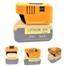 Adapter Dual USB Converter Power Supply Inverter For Dewalt 18V Li-ion Battery