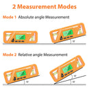 Digital Protractor Angle Finder Inclinometer Magnets Angle Level (Orange)