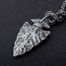 Chain Nordic Viking Rune Necklace Spear and Vegvisir Pendant Helm of Awe