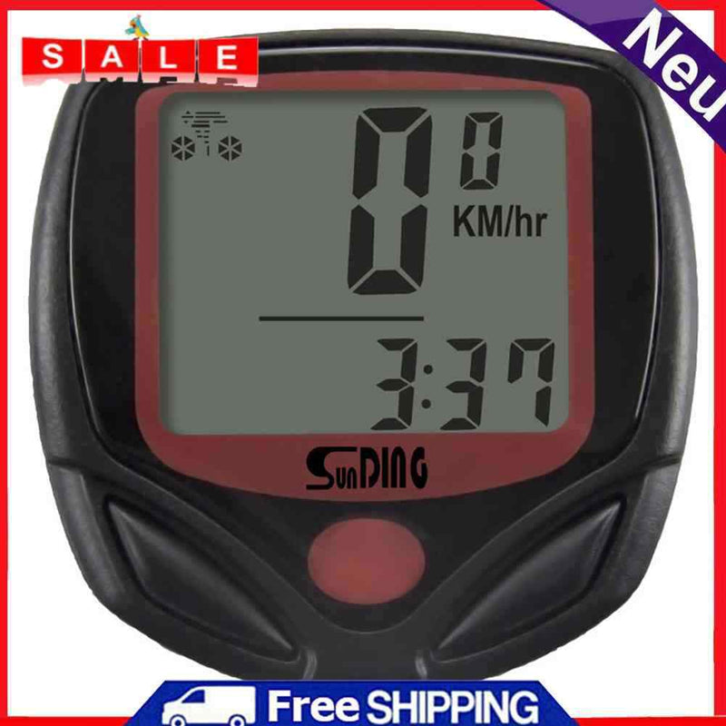 SUNDING 548B Waterproof MTB Bike Timer Bicycle Digital LCD Odometer Speedometer