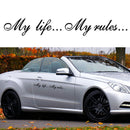 8.5x60cm My Life My Rules Car Stickers Reflective Decals Auto Styling Black