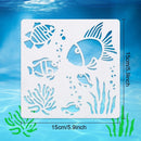 Paint DIY Ocean Creatures Stencil Sea Animal Painting Hollow Template 6x6Inch
