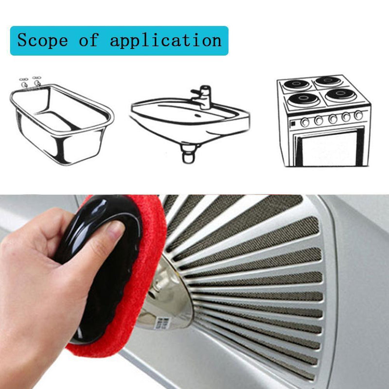 Handy Sponge Oval Cleaning Brush Multi-Functional Kitchen Clean Tools(Red) Newly