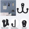 5x Double Robe Hook Heavy Duty Coat Hooks Wall Mounted for Hat hardware/
