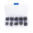 500pcs 3-12 Size Skirt Fishing Hook Set Hard Steel Fishing Hook with Barb