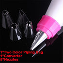 Pastry Nozzles Cake Decorating Tool Two Colors Converter Icing Piping Bag