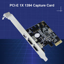 Desktop Computer PCI-E 1X 1394 DV Video Capture Card PC 6 Pin to 4 Pin Adapter