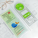 Geometric Ruler Drawing Template Measuring Draft Rulers (Clear Green) Newly