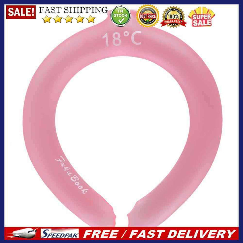 Neck Cooling Tube - Cooling Neck Wraps / Relief for Hot Flashes (Pink)
