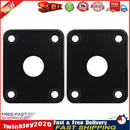 2pcs Guitar Output Jack Socket Square Plates for LP Guitar Bass (Black) Newly