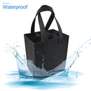 Wine Storage Bag with 6 Grids Comfortable Carry Handle Solid Color Felt Bag