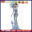 Blue Dress Beauty 5D DIY Full Round Diamond Painting Art Craft Home Decor G