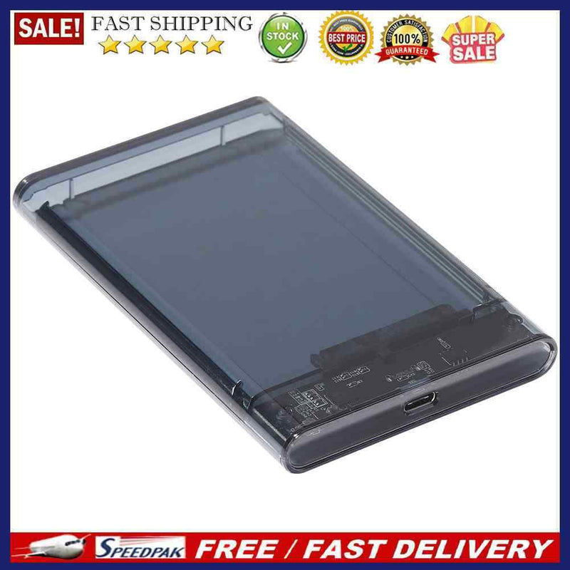 USB3.1 HDD Enclosure 2.5inch SATA SSD Hard Drive Case Support 8TB transparent