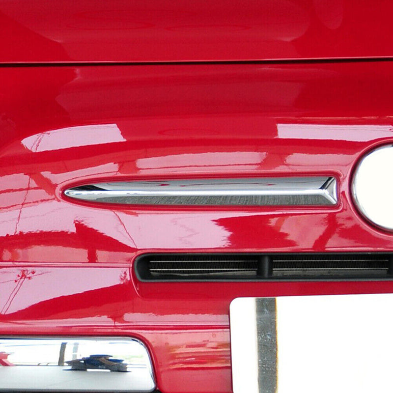 Front Bumper Lower Chrome Moulding Trim for FIAT 500 2007-2015 (1 Pair) Newly