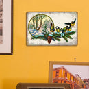 Tin Wall Signs Retro Painting Christmas Bird Metal Plate Poster for Bar
